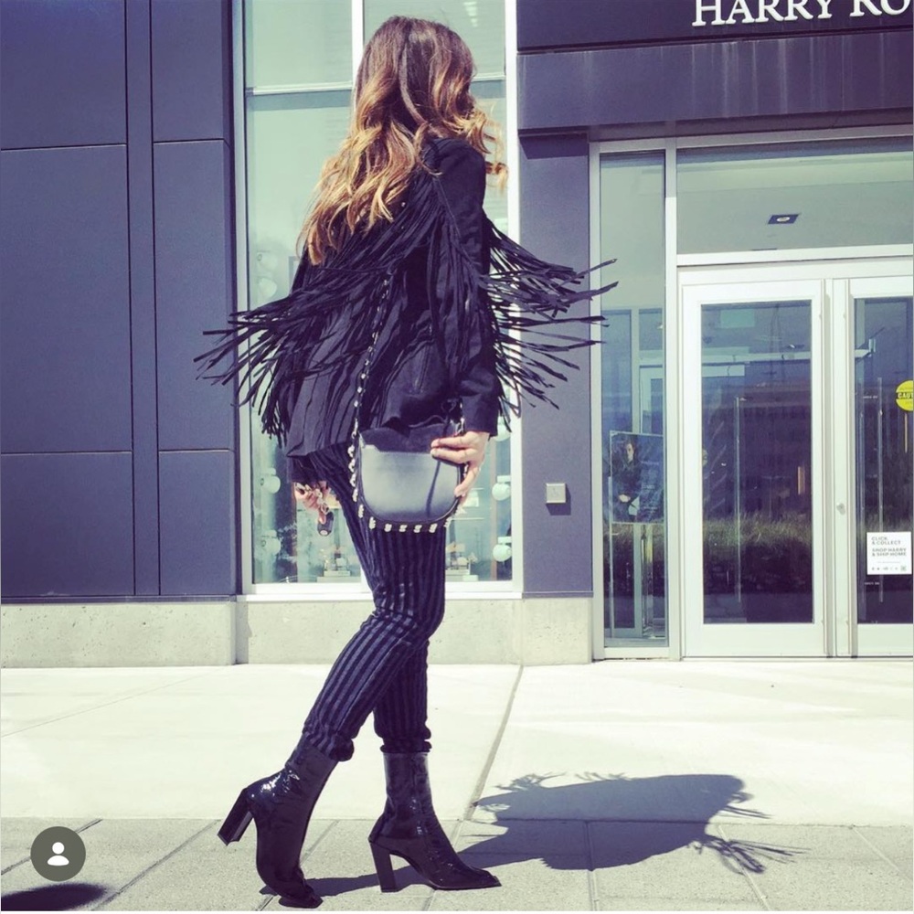 H&M Suede Fringe Jacket